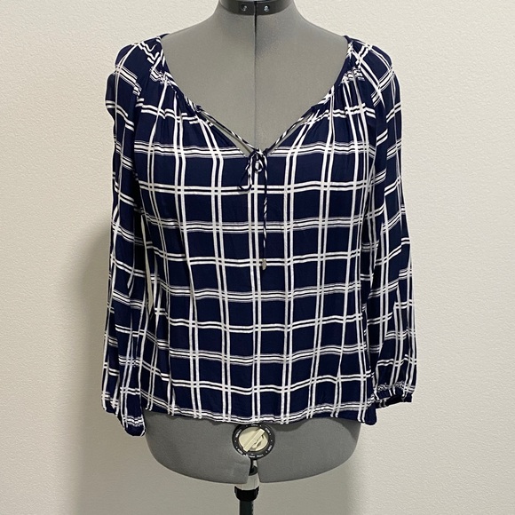 TOWNSEN Tops - Blouse Top Medium Blue White